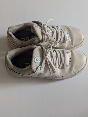 On Cloud white leather sneakers